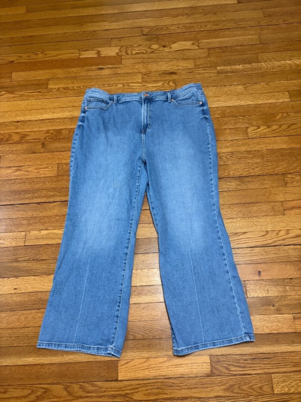 LC Lauren Conrad Womens Flare Jeans Plus Sz 22W Blue Stretch Denim High Rise